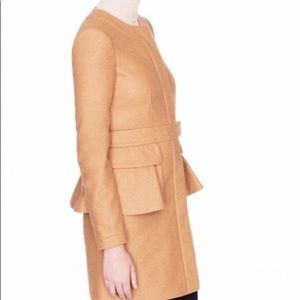 LAST CHANCE! J crew wool-cashmere peplum coat size 00